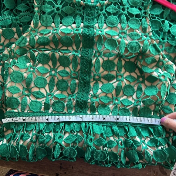 Ryan Michelle Dress Green Floral Lace - Picture 13 of 13